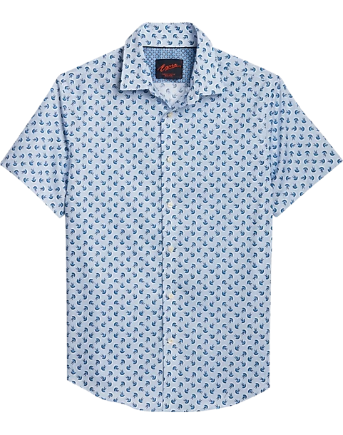 Egara Slim Fit Sport Shirt, Blue Jellycat Print 3 Egara Slim Fit Sport Shirt, Blue Jellycat Print