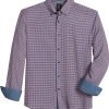 Michael Strahan Modern Fit Button-Down Collar 4-Way Stretch Sport Shirt Pink Grid 1 Michael Strahan Modern Fit Button-Down Collar 4-Way Stretch Sport Shirt Pink Grid -Men Clothing Shop MW40 6N2N 97 MICHAEL STRAHAN PINK MAIN