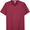 Joseph Abboud Modern Fit Polo, Red Tonal Stripe -Men Clothing Shop MW40 6N2Y 18 JOSEPH ABBOUD DK RED MAIN