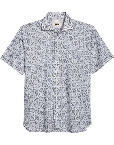Joseph Abboud Modern Fit Sport Shirt, Slate Tattoo Print 3 Joseph Abboud Modern Fit Sport Shirt, Slate Tattoo Print