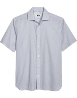 Joseph Abboud Modern Fit Short Sleeve Sport Shirt, Slate Medallion