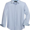 Report Collection Slim Fit Four-Way Stretch Sport Shirt, Light Blue Geo Print -Men Clothing Shop MW40 6N5T 93 REPORT COLLECTION LIGHT BLUE MAIN