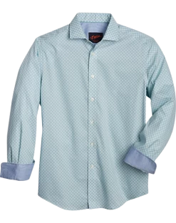 Egara Slim Fit Sport Shirt, Aqua Tile