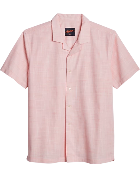 Egara Slim Fit Short Sleeve Sport Shirt, Coral 3 Egara Slim Fit Short Sleeve Sport Shirt, Coral