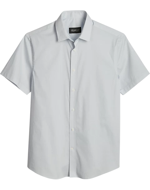 Awearness Kenneth Cole Slim Fit Short Sleeve Sport Shirt, Light Blue Gridlock 3 Awearness Kenneth Cole Slim Fit Short Sleeve Sport Shirt, Light Blue Gridlock