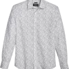 Awearness Kenneth Cole Slim Fit Sport Shirt, Black & White Matrix -Men Clothing Shop MW40 6N9V 10 AWEARNESS KENNETH COLE WHITE MAIN