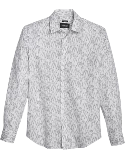 Awearness Kenneth Cole Slim Fit Sport Shirt, Black & White Matrix