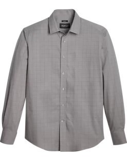 Awearness Kenneth Cole Slim Fit Sport Shirt, Charcoal Tonal Plaid