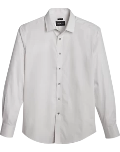 Awearness Kenneth Cole Slim Fit Sport Shirt, Silver Gridlock