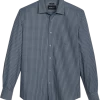 Awearness Kenneth Cole Slim Fit Spread Collar Sport Shirt, Charcoal Check