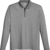 Michael Strahan Modern Fit Long Sleeve Polo, Gray -Men Clothing Shop MW40 6NCX 04 MICHAEL STRAHAN MED GRAY MAIN