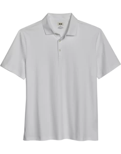 Joseph Abboud Modern Fit Luxe Cotton Polo, White