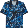 Paisley & Gray Polo, Navy Waves 1 Paisley & Gray Polo, Navy Waves -Men Clothing Shop MW40 6NDU 01 PAISLEY GRAY NAVY MAIN