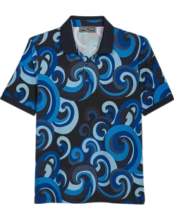 Paisley & Gray Polo, Navy Waves