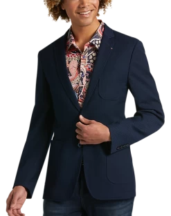 Paisley & Gray Slim Fit Soft Jacket, Navy
