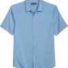Paisley & Gray Slim Fit Short Sleeve Sport Shirt, Baby Blue