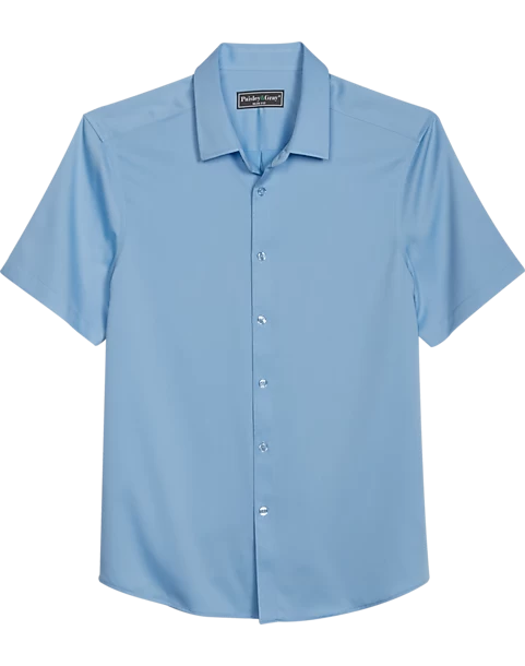 Paisley & Gray Slim Fit Short Sleeve Sport Shirt, Baby Blue 3 Paisley & Gray Slim Fit Short Sleeve Sport Shirt, Baby Blue