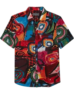 Paisley & Gray Slim Fit Spread Collar Sport Shirt, Color Pop Art