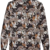 Paisley & Gray Slim Fit Spread Collar Sport Shirt, Black Leopard Print -Men Clothing Shop MW40 6NEV 02 PAISLEY GRAY BLACK MAIN