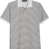 Paisley & Gray Slim Fit Polo, White & Black Dot -Men Clothing Shop MW40 6NF9 10 PAISLEY GRAY WHITE MAIN
