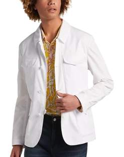 Paisley & Gray Slim Fit Casual Jacket, White