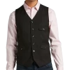 Paisley & Gray Slim Fit Vest, Black 2 Paisley & Gray Slim Fit Vest, Black -Men Clothing Shop MW40 6NFL 02 PAISLEY GRAY BLACK MAIN