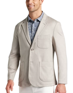 Joseph Abboud Modern Fit Ultrasuede Sport Coat, Light Gray