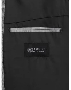 Awearness Kenneth Cole Modern Fit Soft Jacket, Gray Plaid 8 Awearness Kenneth Cole Modern Fit Soft Jacket, Gray Plaid -Men Clothing Shop MW40 6NFY 04 AWEARNESS KENNETH COLE MED GREY ALT2
