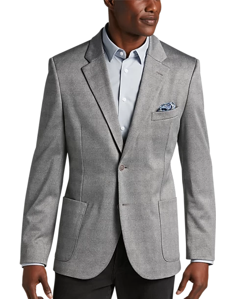 Awearness Kenneth Cole Modern Fit Soft Jacket, Gray Plaid 3 Awearness Kenneth Cole Modern Fit Soft Jacket, Gray Plaid