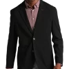Michael Strahan Modern Fit Notch Lapel Crepe Knit Soft Jacket, Black -Men Clothing Shop MW40 6NG4 02 MICHAEL STRAHAN BLACK MAIN