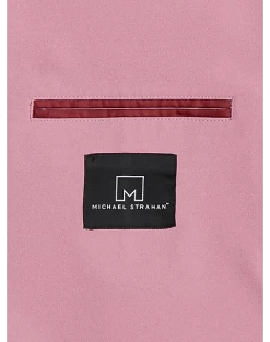 Michael Strahan Modern Fit Notch Lapel Crepe Knit Soft Jacket, Pink -Men Clothing Shop MW40 6NG8 97 MICHAEL STRAHAN PINK ALT2