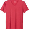 Lucky Brand Classic Fit Burnout T-Shirt, Red