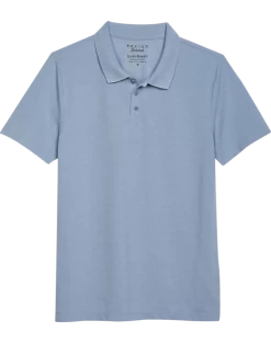 Lucky Brand Classic Fit Burnout Pique Polo, Medium Blue