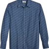 Jaymes Modern Fit Spread Collar Sport Shirt, Blue Liberty Floral