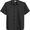 Jaymes Modern Fit Camp Shirt, Black Mini Floral 2 Jaymes Modern Fit Camp Shirt, Black Mini Floral -Men Clothing Shop MW40 6NJV 02 JAYMES BLACK MAIN