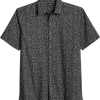 Zanetti Modern Fit Camp Shirt, Charcoal Mini Floral -Men Clothing Shop MW40 6NKC 17 ZANETTI CHARCOAL MAIN