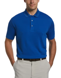 PGA Tour Classic Fit Airflux Polo, Medium Blue
