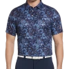 PGA Tour Classic Fit Printed Polo, Navy Fireworks -Men Clothing Shop MW40 6NL6 01 PGA TOUR NAVY MAIN