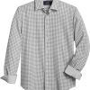 Report Collection Modern Fit Four-Way Stretch Sport Shirt, Gray Check -Men Clothing Shop MW40 6PGH 04 REPORT COLLECTION MED GREY MAIN