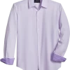 Report Collection Modern Fit Four-Way Stretch Sport Shirt, Lavender Check -Men Clothing Shop MW40 6PGM 16 REPORT COLLECTION LAVENDAR MAIN