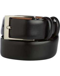 Men's Wearhouse Double-Loop Full-Grain Leather Dress Belt, Black