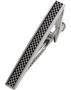 Joseph Abboud Tie Bar, Silver Grid