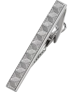 Joseph Abboud Tie Bar, Silver Geometric