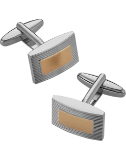 Pronto Uomo Cufflinks, Gold & Sliver