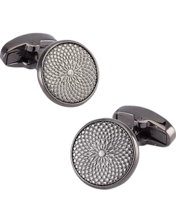 Joseph Abboud Gunmetal Circle Cufflinks
