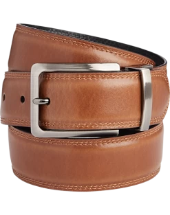 Men's Wearhouse Reversible Leather Belt, Cognac Brown & Black
