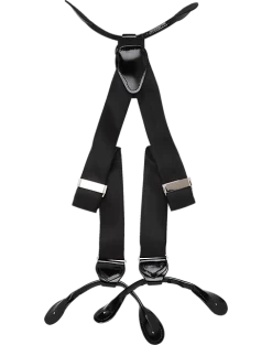 Men's Wearhouse Fancy Big And Tall Black Silk Braces