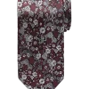 Pronto Uomo Narrow Tie, Blue & Burgundy Floral -Men Clothing Shop MW40 89J7 57 PRONTO UOMO PLATINUM BURG CHAR FLORA MAIN