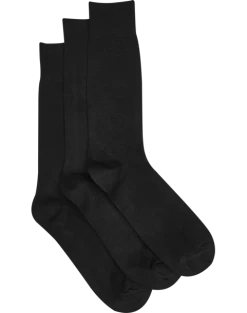 Pronto Uomo Bamboo Blend Socks 3-Pack, Black