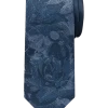 Egara Skinny Tie, Red Floral -Men Clothing Shop MW40 8U09 01 EGARA ORANGE BLUE PANEL MAIN